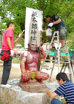 桃太郎神社修復活動