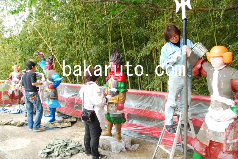 熱海城 修復活動のもよう